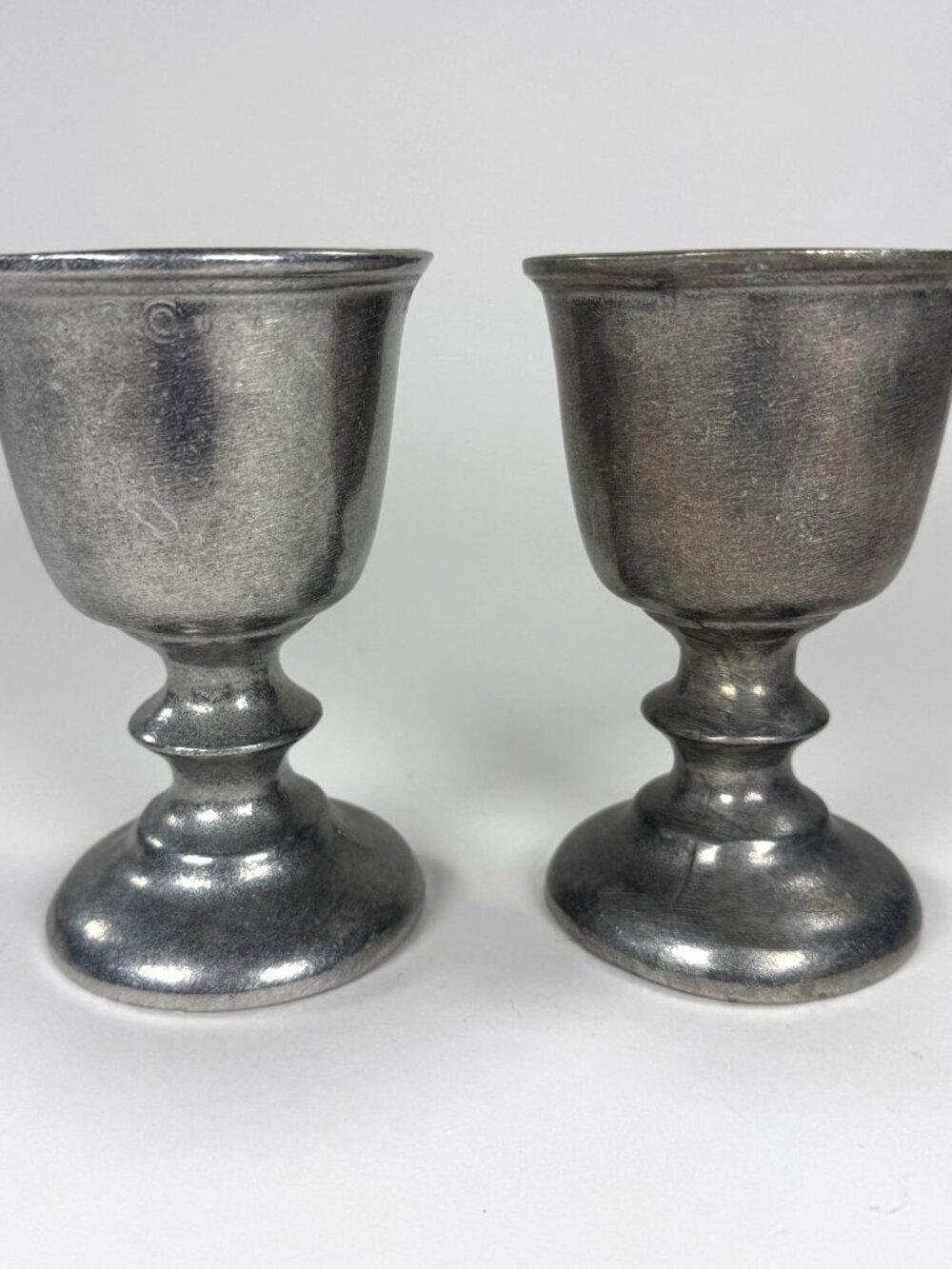 Vintage RWP Wilton Armetale Pewter Wine Goblets Plough Tavern 5 Inch